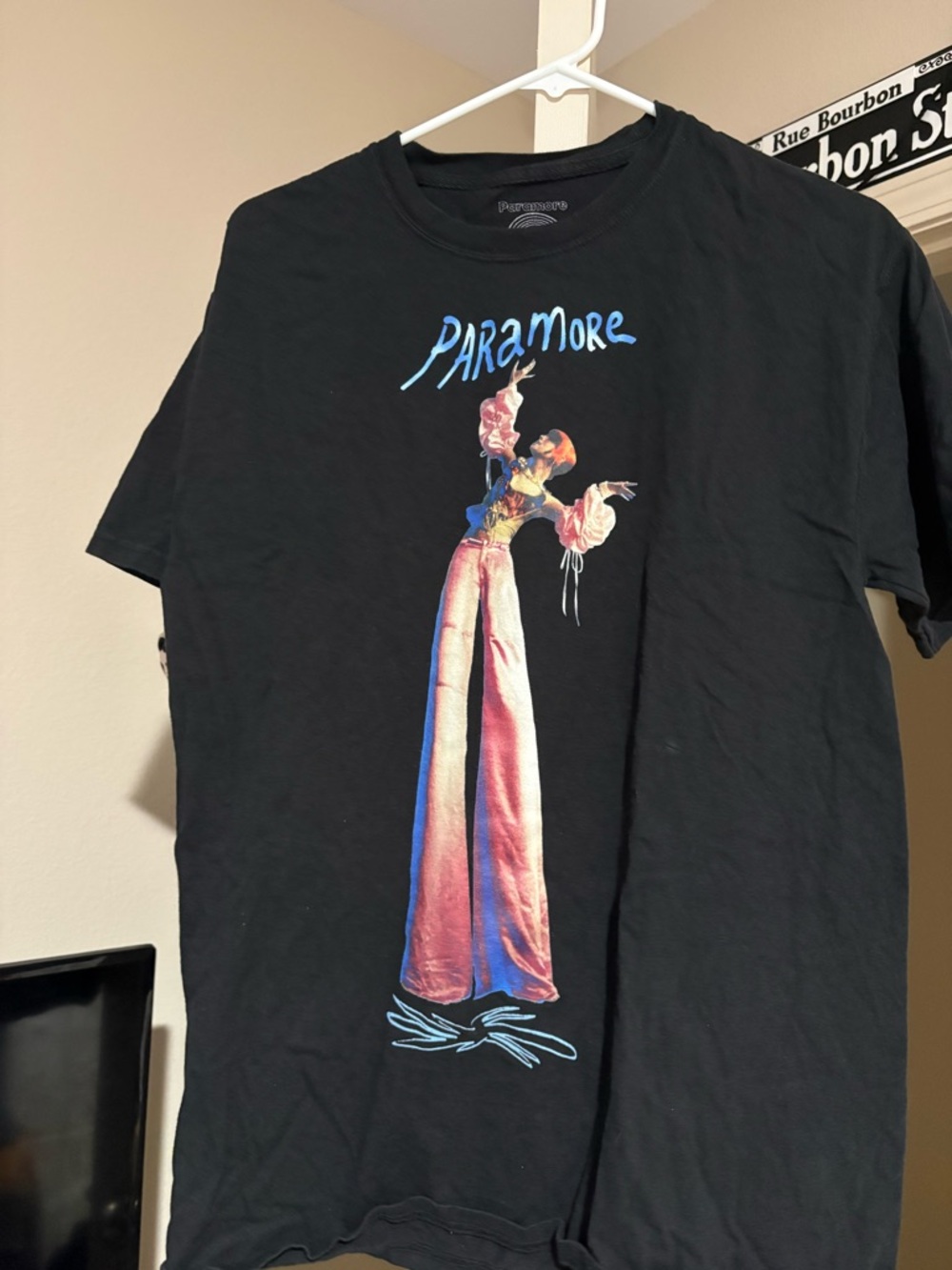 Paramore Black Graphic Band Tee with Colorful Print